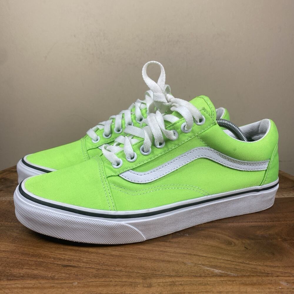 Vans Old Skool Classic Womens Neon Green Size 9 Low Top Shoes Sneakers - Picture 2 of 9